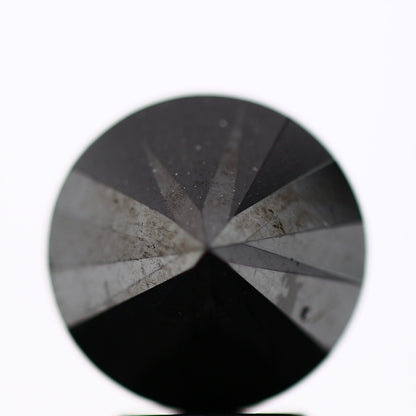 4.32 Carat Fancy Black Round Shape Brilliant Cut Natural Loose Diamond