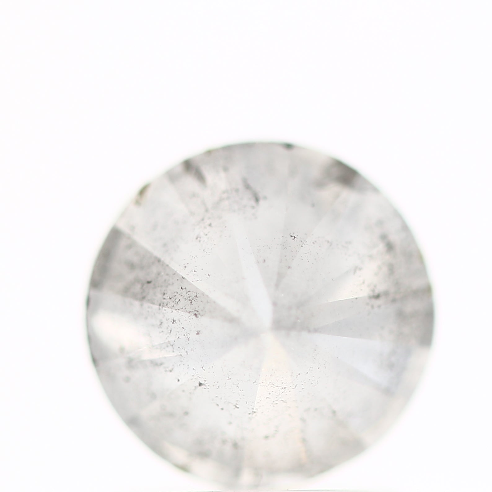 1.39 Carat Salt and Pepper Diamond Round Shape Gray Natural Loose Diamond