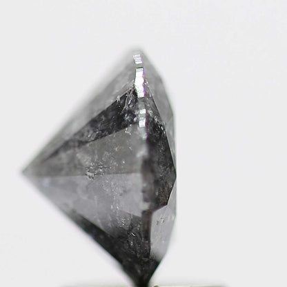 2.02 Carat Fancy Black Gray Round Shape Brilliant Cut Natural Loose Diamond