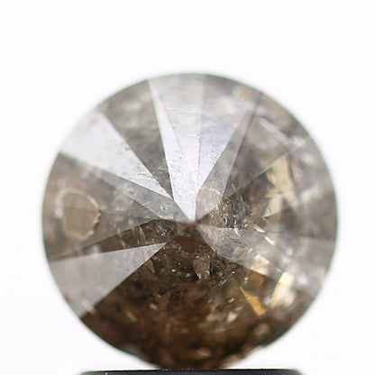 1.39 Carat Gray Round Shape Brilliant Cut Natural Loose Diamond