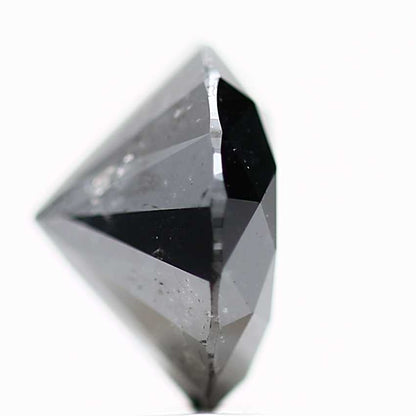 1.57 Carat Fancy Black Round Shape Brilliant Cut Natural Loose Diamond