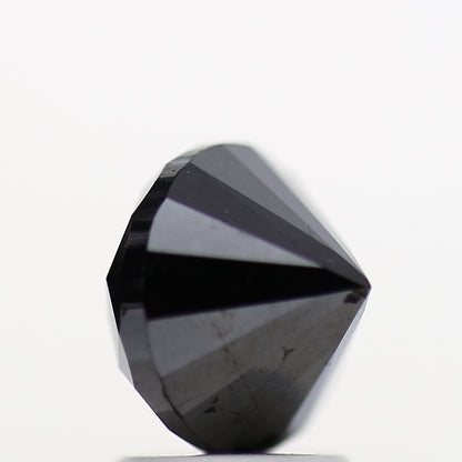 Round Black Loose Diamond [7.77 MM] Natural Diamond For Engagement Ring 2.73 Carat