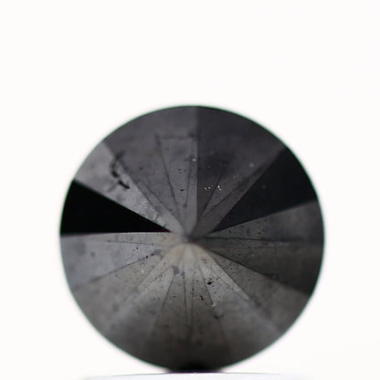 1.11 Carat Fancy Black Round Shape Brilliant Cut Natural Loose Diamond