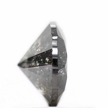 0.77 Carat Salt and Pepper Diamond Black Round Brilliant Cut Natural Loose Diamond