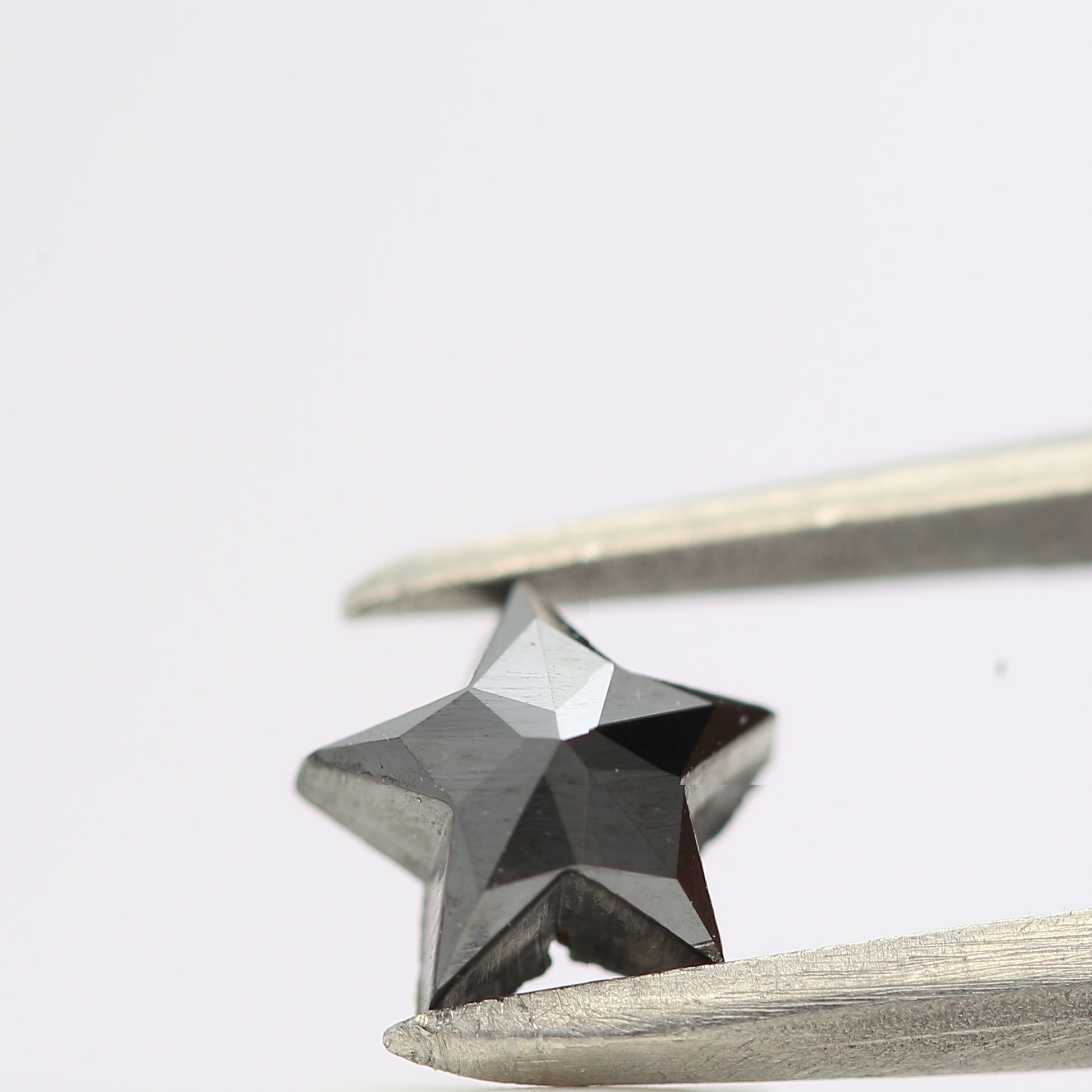 0.56 Ct Natural Black Star Cut Loose Diamond for Jewelery