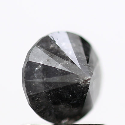 1.16 Carat Salt and Pepper Diamond Black Round Brilliant Cut Natural Loose Diamond