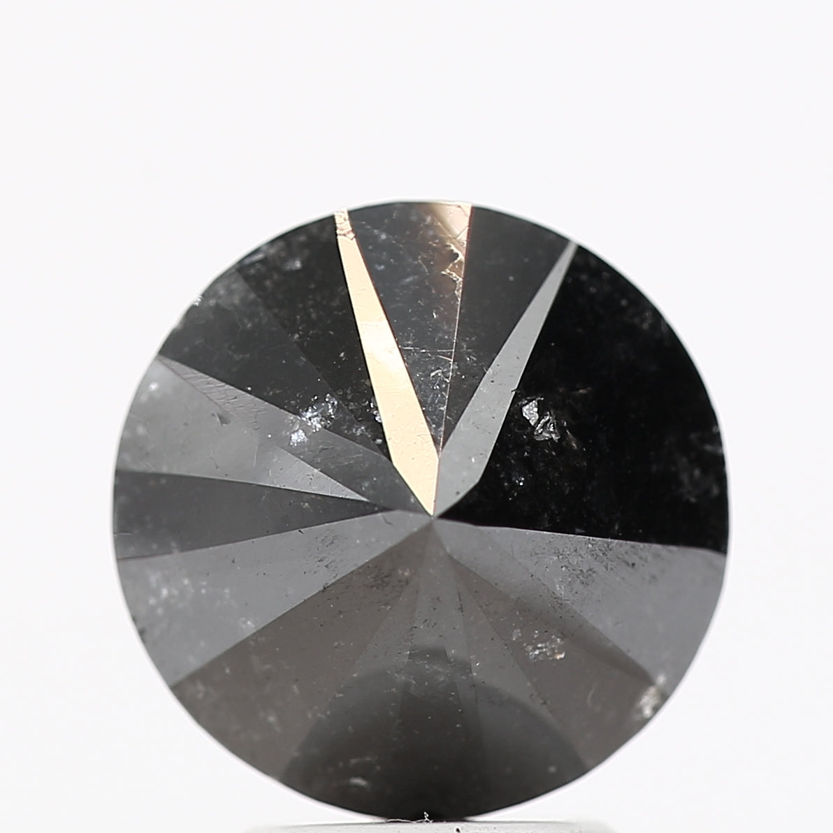 3.75 Carat Fancy Black Round Cut Natural Loose Diamond