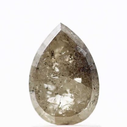 Salt and Pepper Diamond Fancy Gray Color 1.43 CT 8.27 x 5.68 x 3.34 MM Pear Cut Diamond! Natural Loose Diamond ! Christmas Gift for Her