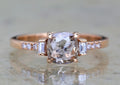 Salt and Pepper Diamond Ring ! Natural Cushion Cut Diamond Ring ! Natural Diamond Anniversary Ring ! Gift For Her