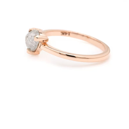 Salt and Pepper Diamond Ring ! Natural Trillian Cut Gray Diamond Ring ! Engagement Diamond Ring ! Anniversary Ring ! Gift For Her