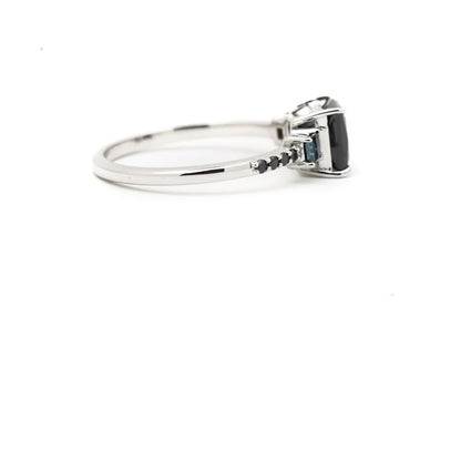 Black Color Diamond Ring ! Natural Princess Cut Diamond Engagement Ring ! Natural Black Color Diamond Anniversary Ring ! Gift For Her