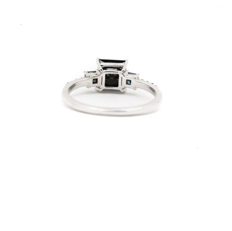 Black Color Diamond Ring ! Natural Princess Cut Diamond Engagement Ring ! Natural Black Color Diamond Anniversary Ring ! Gift For Her