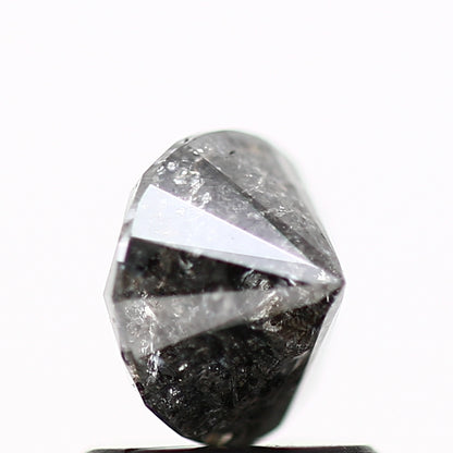 Salt and Pepper Diamond Fancy Gray Color 1.08 CT 6.10 x 4.54 MM Round Brilliant Cut Diamond! Natural Loose Diamond ! Christmas Gift for Her