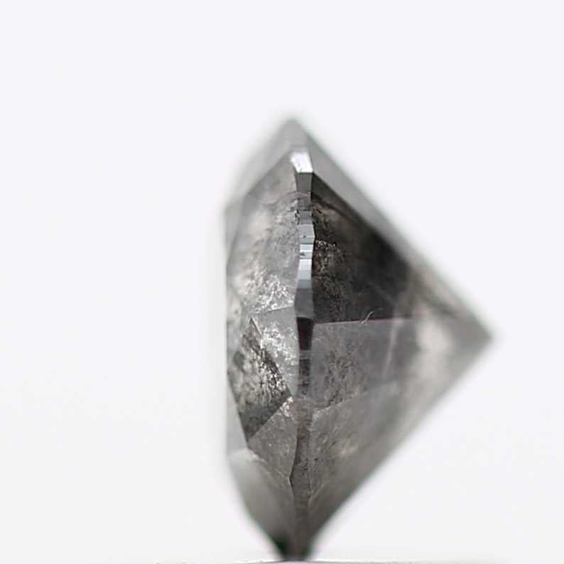 0.81 Carat Salt and Pepper Gray Fancy Round Brilliant Cut Natural Loose Diamond