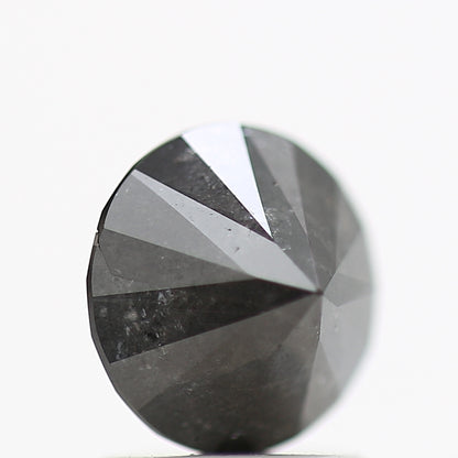 1.43 Carat Fancy Black Round Shape Brilliant Cut Natural Loose Diamond