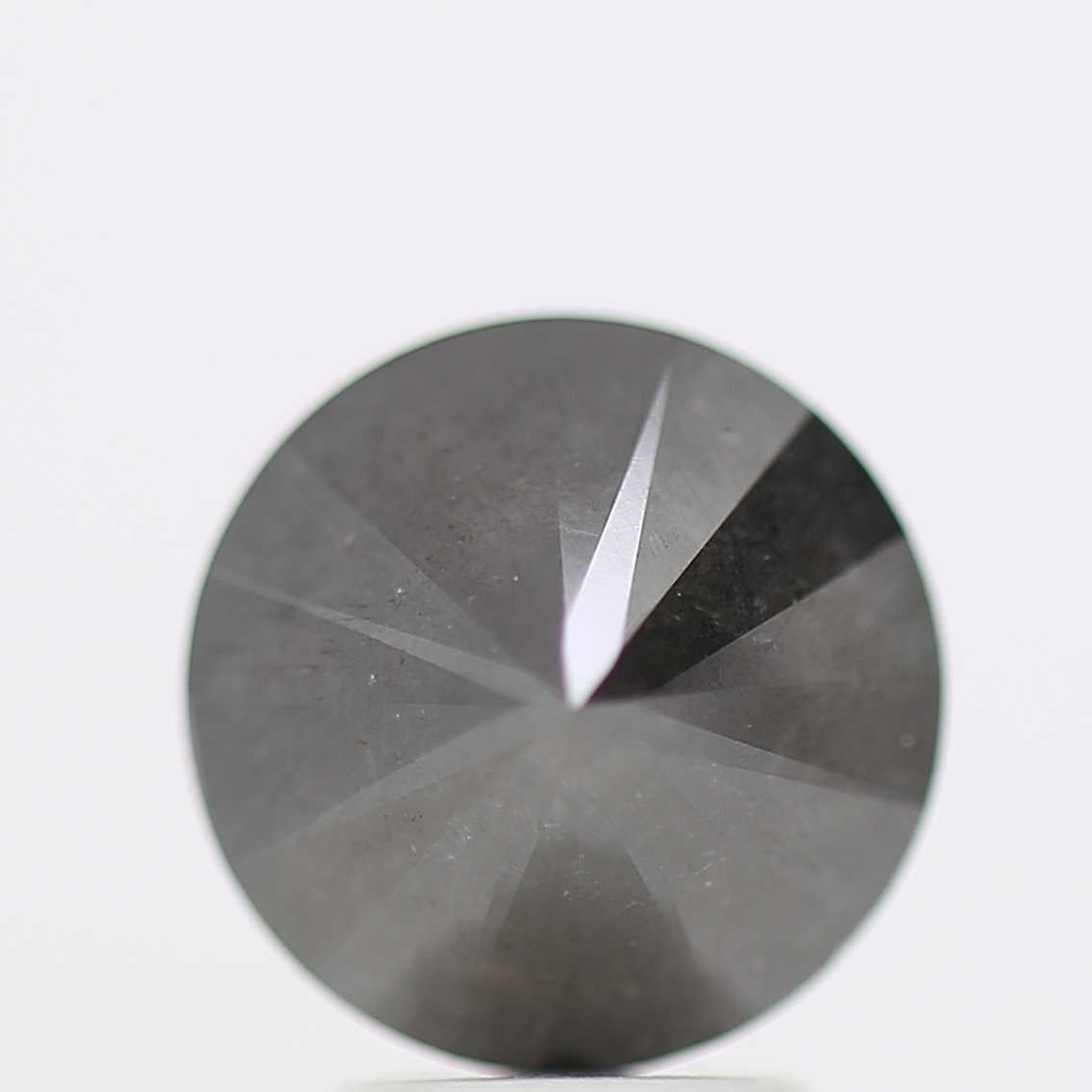 3.26 Carat Salt and Pepper Gray Round Brilliant Cut Natural Loose Diamond