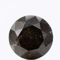 2.87 Carat Fancy Black Round Shape Brilliant Cut Natural Loose Diamond