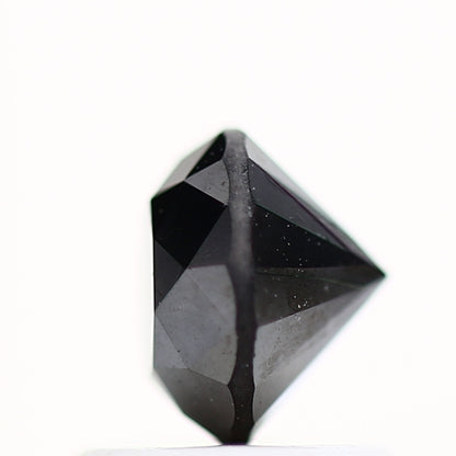 0.95 Carat Fancy Black Round Shape Brilliant Cut Natural Loose Diamond