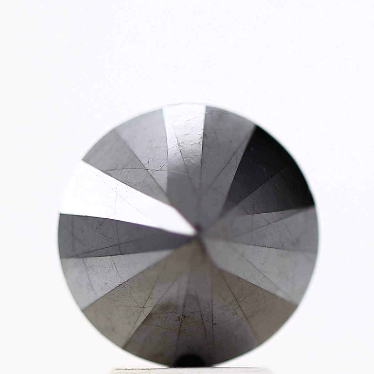 3.93 Carat Fancy Black Round Shape Brilliant Cut Natural Loose Diamond