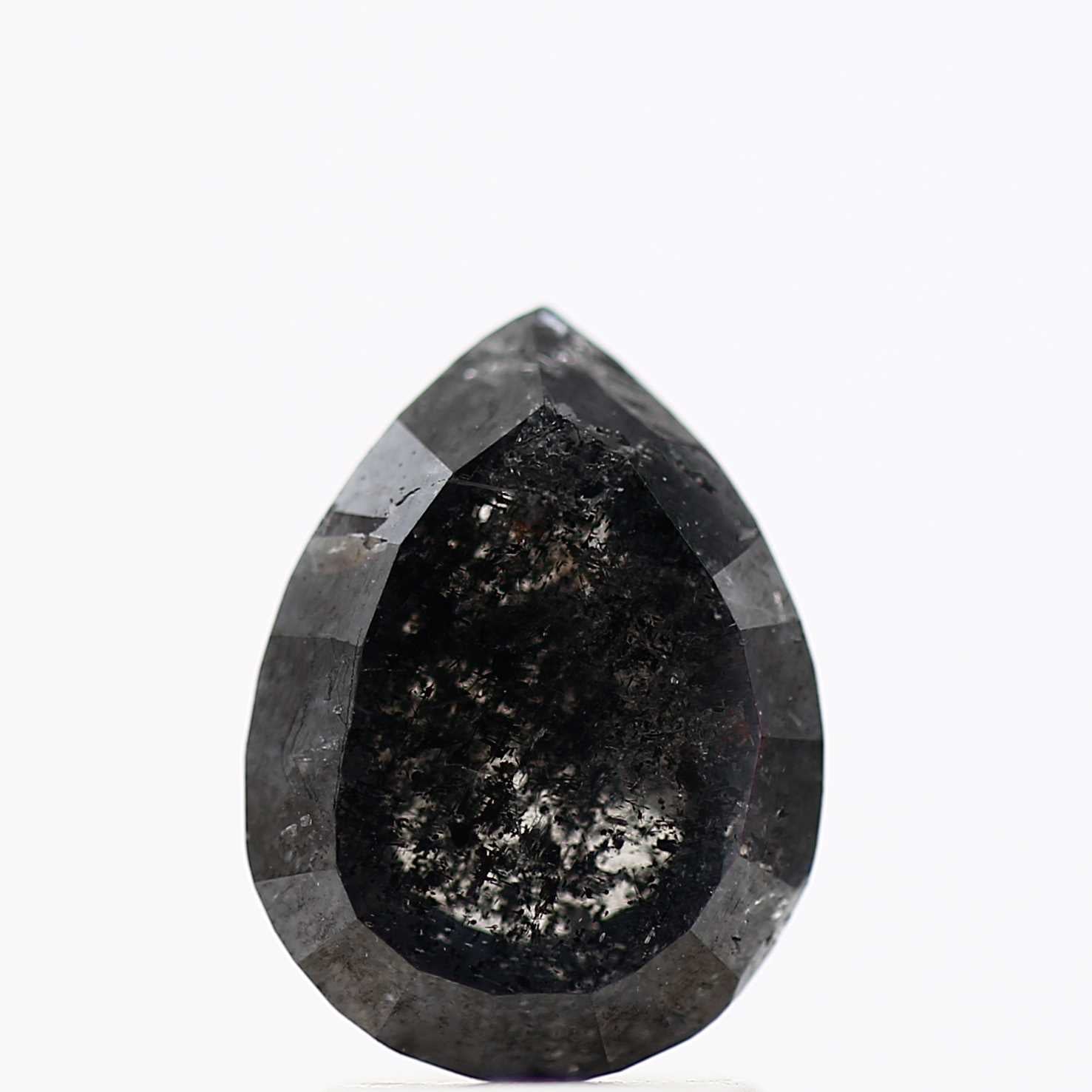 Salt and Pepper Diamond Fancy Gray Color 2.74 CT 10.08 x 7.45 x 4.30 MM Pear Cut Diamond! Natural Loose Diamond ! Christmas Gift for Her