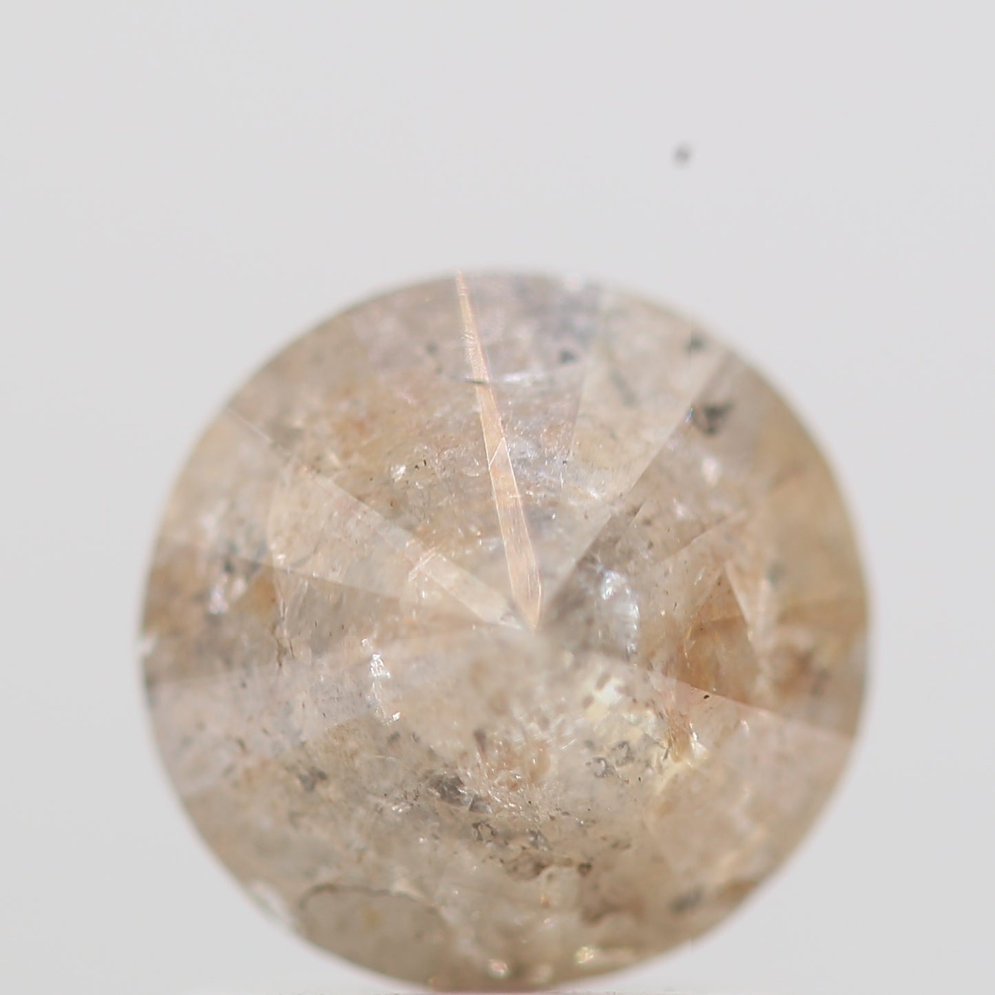 1.24 Carat Peach Brown Round Shape Brilliant Cut Natural Loose Diamond