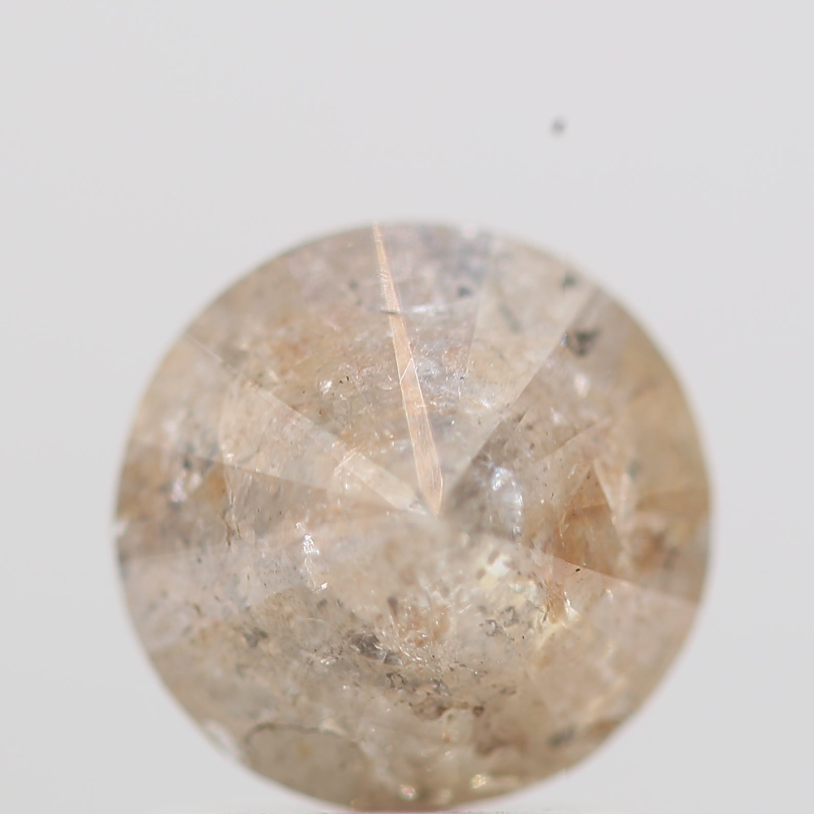 1.24 Carat Peach Brown Round Shape Brilliant Cut Natural Loose Diamond
