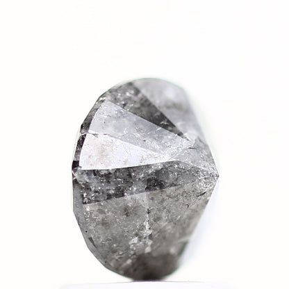 1.30 Carat Salt and Pepper Diamond Gray Round Brilliant Cut Natural Loose Diamond