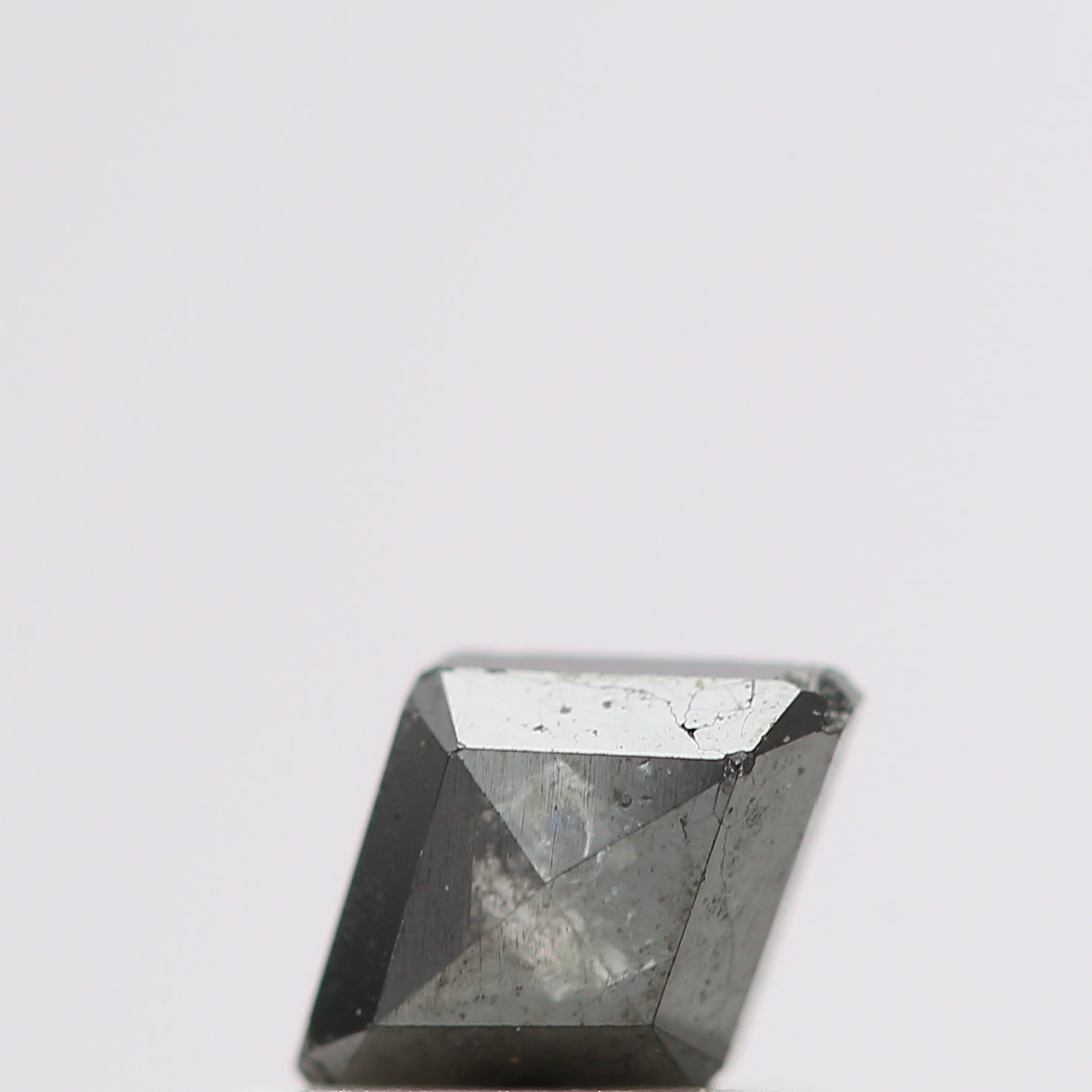 salt and pepper diamond ! 0.41 Ct 5.90 x 4.40 x 2.10 MM natural gray shield loose diamond for engagement ring for her