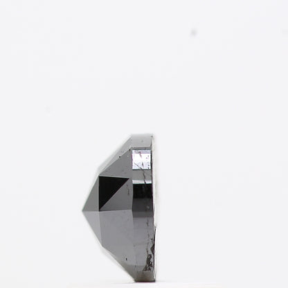 0.74 Ct Natural Black Cushion Single Cut Loose Diamond for Jewelery