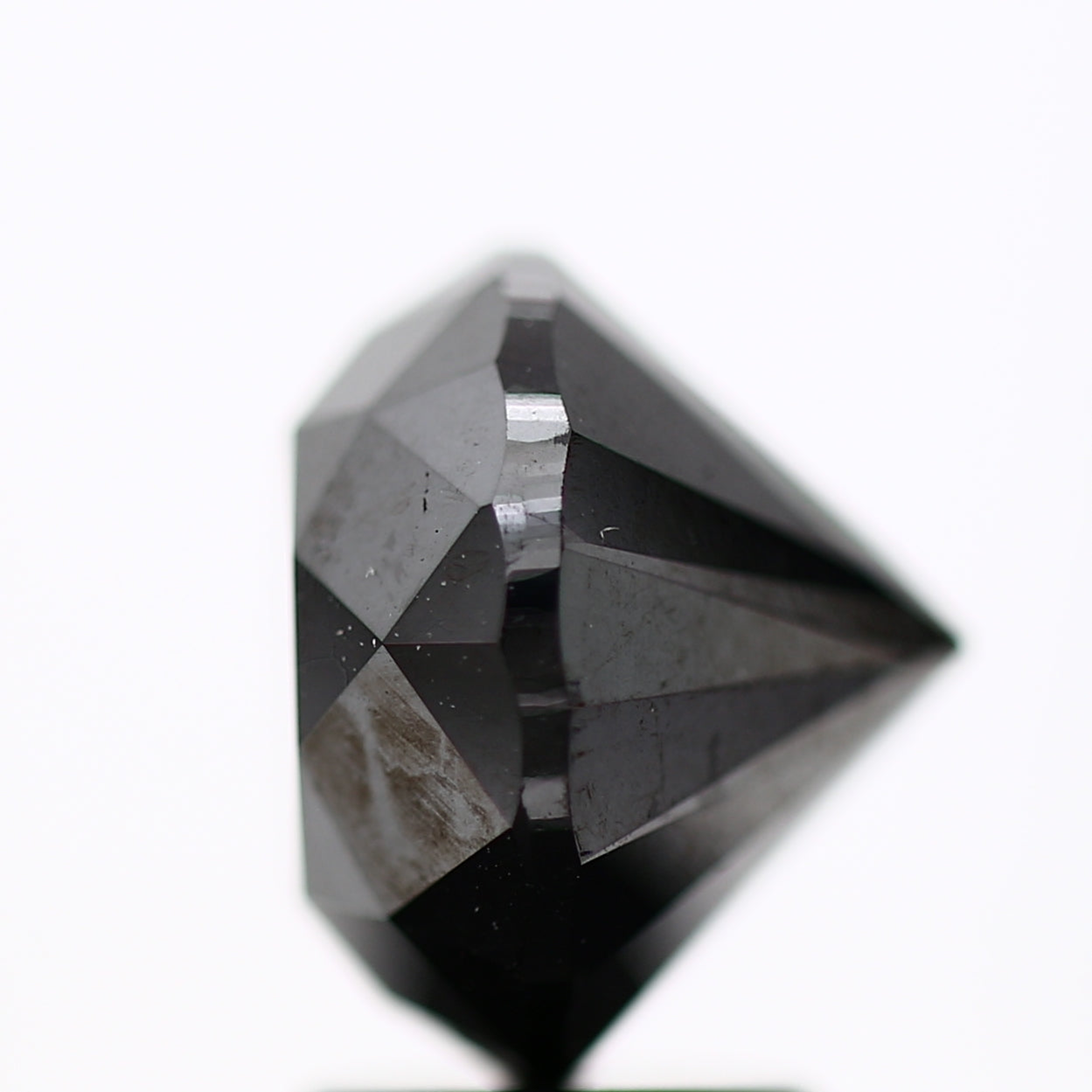 4.32 Carat Fancy Black Round Shape Brilliant Cut Natural Loose Diamond