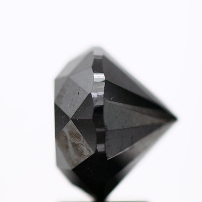 4.32 Carat Fancy Black Round Shape Brilliant Cut Natural Loose Diamond