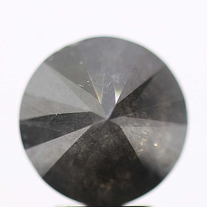 3.57 Carat Gray Salt and Pepper Round Brilliant Cut Natural Loose Diamond