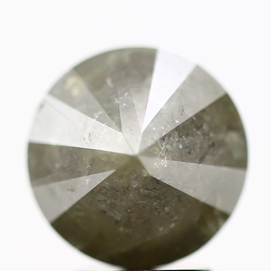 3.42 Carat Salt and Pepper Diamond Gray Round Brilliant Cut Natural Loose Diamond
