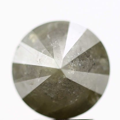 3.42 Carat Salt and Pepper Diamond Gray Round Brilliant Cut Natural Loose Diamond