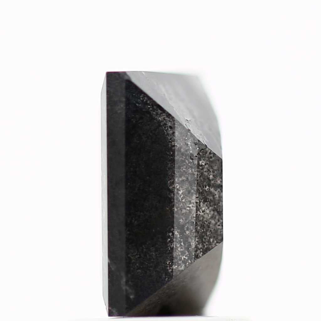 salt and pepper diamond ! 1.45 Ct 7.39 x 5.36 x 3.60 mm natural gray baguette loose diamond for engagement ring for her