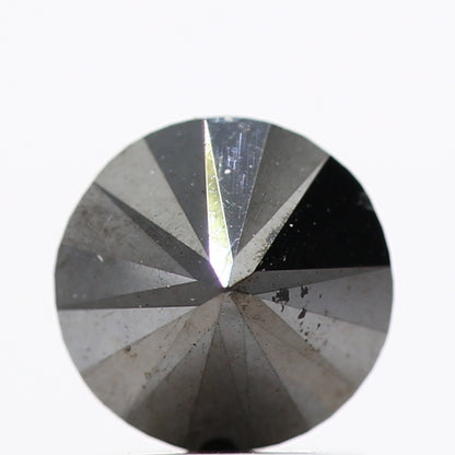1.00 Carat Fancy Black Round Shape Brilliant Cut Natural Loose Diamond
