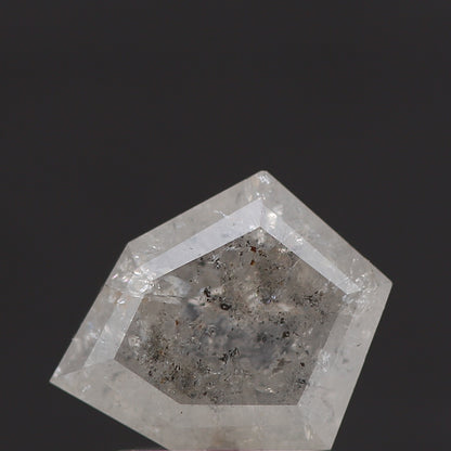 salt and pepper diamond ! 1.27 Ct 8.60 x 6.90 x 3.20 MM natural gray shield loose diamond for engagement ring for her