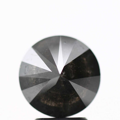 2.46 Carat Salt and Pepper Fancy Round Brilliant Cut Natural Loose Diamond