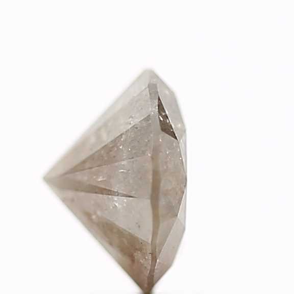 1.30 Carat Salt and Pepper Brown Gray Round Brilliant Cut Natural Loose Diamond