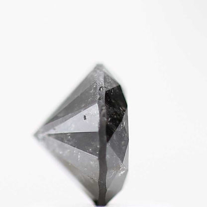 0.74 Carat Fancy Black Round Shape Brilliant Cut Natural Loose Diamond