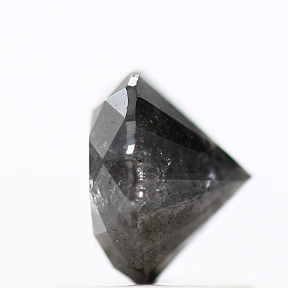 0.88 Carat Fancy Black Round Shape Brilliant Cut Natural Loose Diamond
