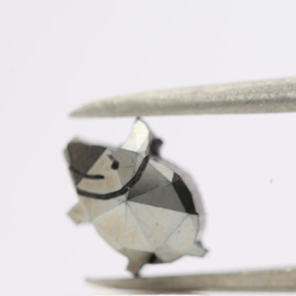 1.07 Ct Natural Black Pig Loose Diamond for Jewelery