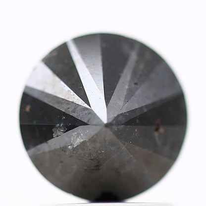 1.42 Carat Fancy Black Round Shape Brilliant Cut Natural Loose Diamond