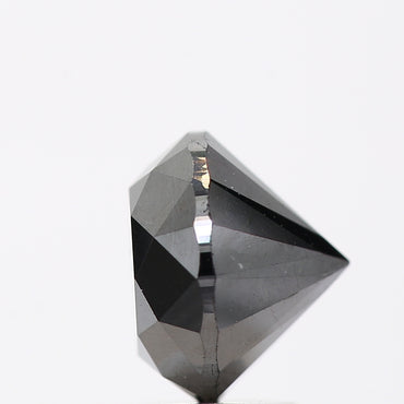 2.91 Carat Fancy Black Round Brilliant Cut Natural Loose Diamond