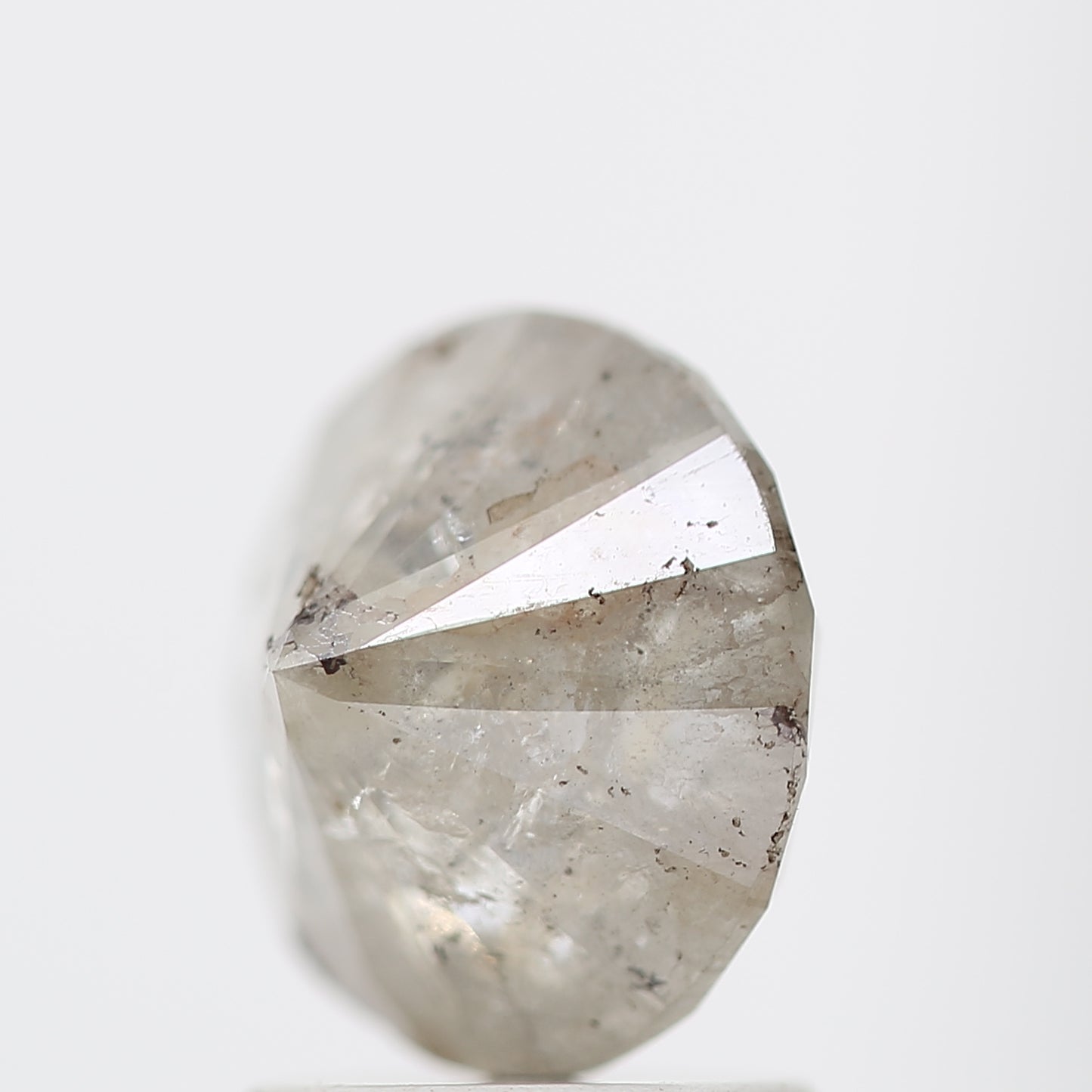 Natural Loose Round Salt And Pepper Diamond Fancy Grey Color 1.89 CT 7.50 x 4.90 MM Round Brilliant Cut Diamond ! Christmas Gift for Her