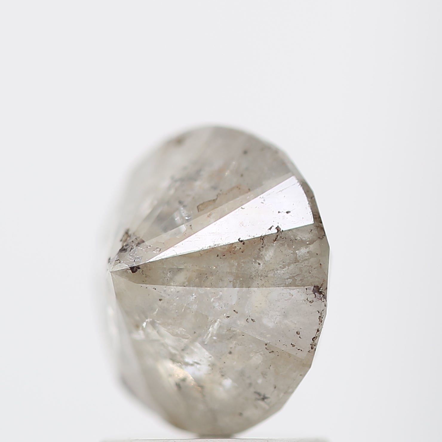 Natural Loose Round Salt And Pepper Diamond Fancy Grey Color 1.89 CT 7.50 x 4.90 MM Round Brilliant Cut Diamond ! Christmas Gift for Her