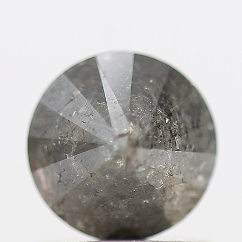1 Carat Salt and Pepper Diamond Gray Round Brilliant Cut Natural Loose Diamond