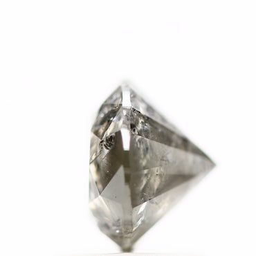 1.26 Carat Salt and Pepper Gray Round Brilliant Cut Natural Loose Diamond