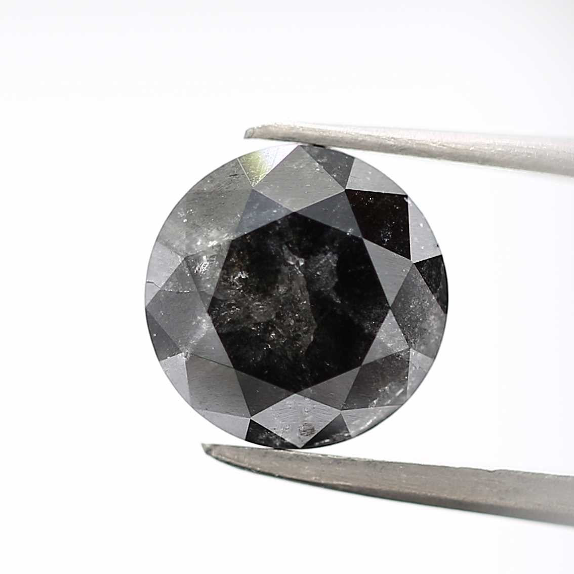 2.59 Carat Fancy Black Round Cut Natural Loose Diamond
