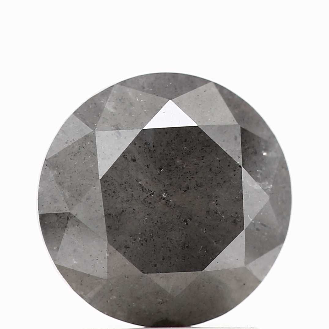 1.91 Carat Fancy Gray Round Brilliant Cut Natural Loose Diamond